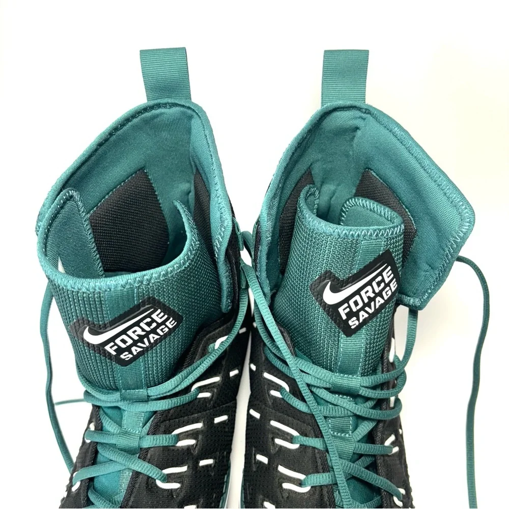 Nike Force Savage Elite TD Football Cleats Size 15 Green Black Eagles Colors